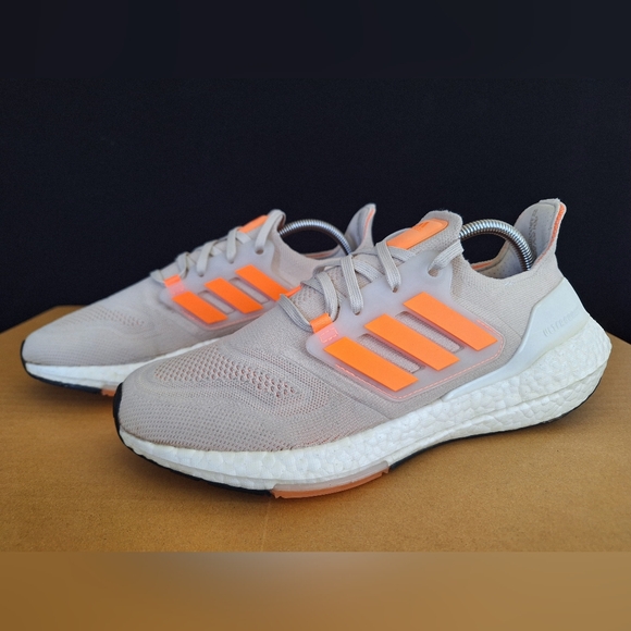 Adidas Ultraboost 22 Size 8.5 Aluminum Beam Orange GX6666**No Insole** - Picture 2 of 13